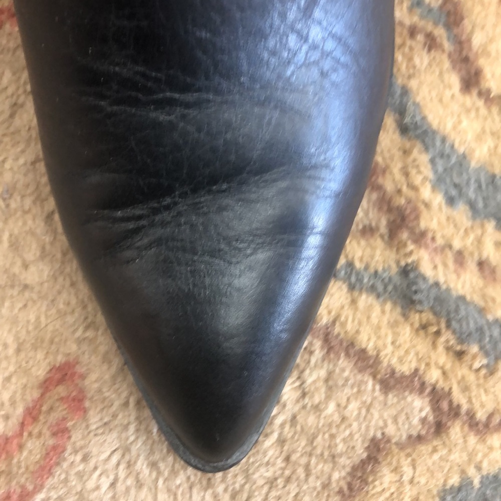 Halogen black leather sling back bootie 9.5 worn once - Picture 5 of 8